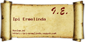 Ipi Ermelinda névjegykártya